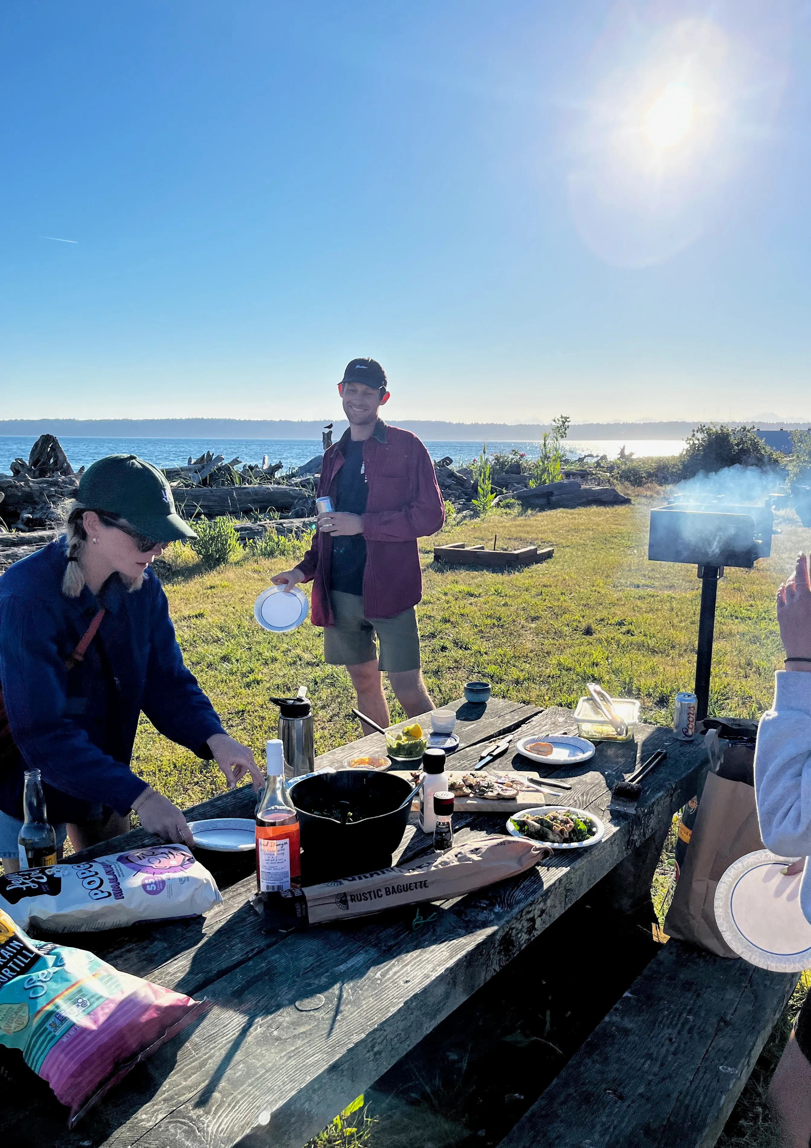 Haley and Stephen enjoying a BBQ.